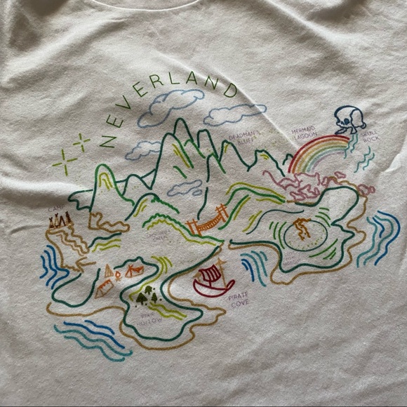 🆕 Disney Peter Pan Neverland Inspired Graphic Print Short Sleeve T-Shirt, NWT - Picture 4 of 6